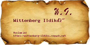 Wittenberg Ildikó névjegykártya